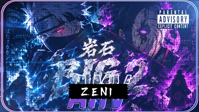 design a professional anime amv youtube thumbnail
