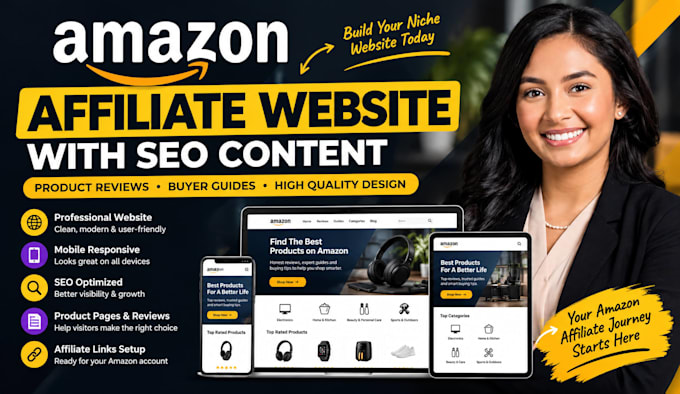 build a professional amazon affiliate website with SEO content