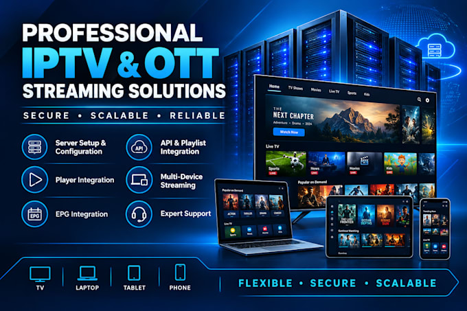 develop and setup a secure drm solution, drm script, for your iptv platform