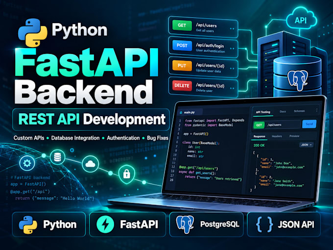 build a python fastapi backend or rest API
