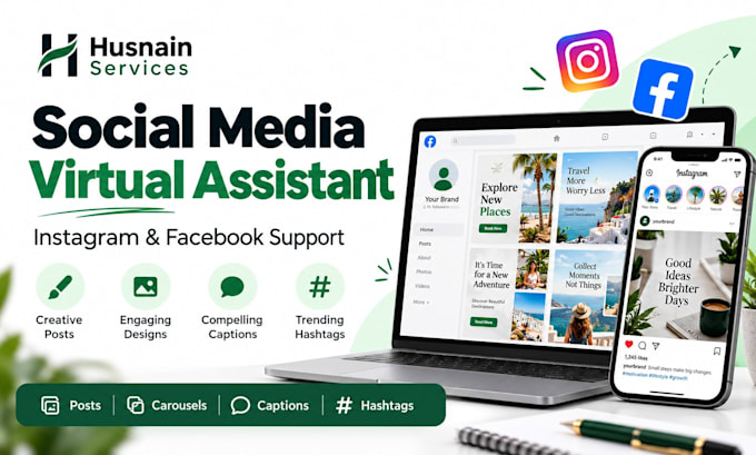 be your instagram and facebook virtual assistant