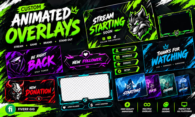 design a premium twitch stream packages and designs