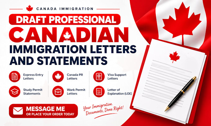 draft professional canadian immigration letters and statements
