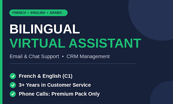 provide professional french and english customer support
