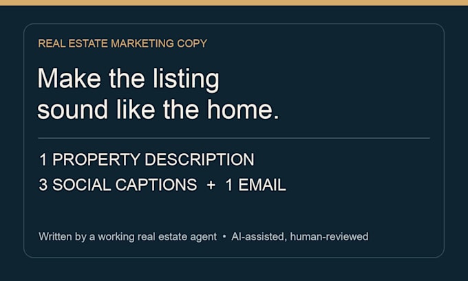 write a real estate listing description and launch copy
