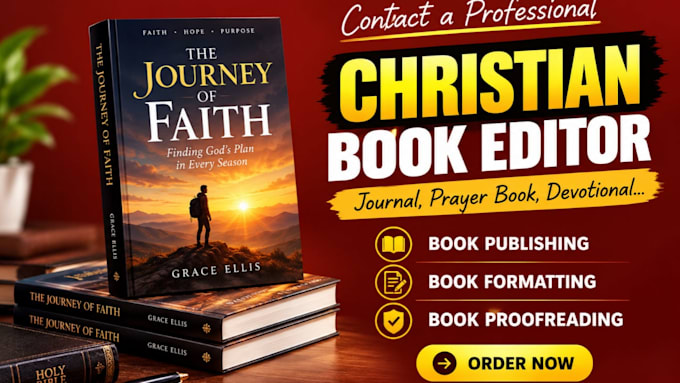 create prayer journal, daily devotion, christian book design