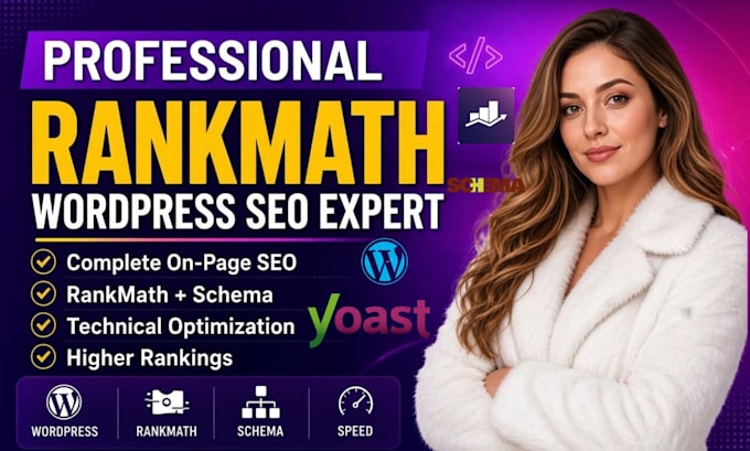 do complete wordpress on page seo optimization with rankmath, schema and yoast