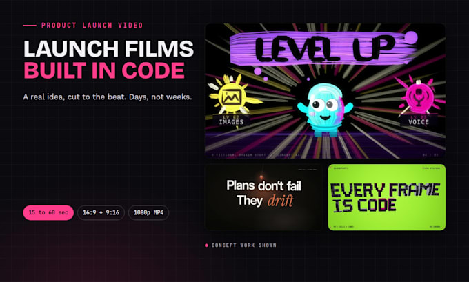 build a product launch video in code, cut to the beat