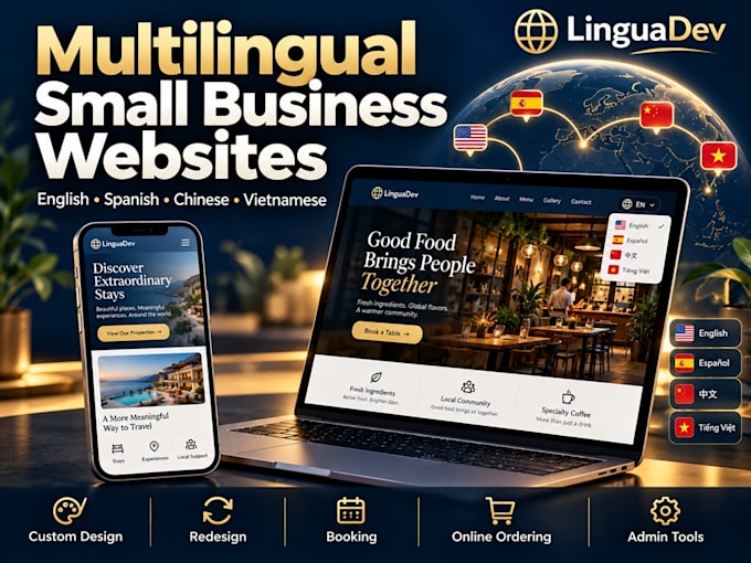 build a professional multilingual website for your growing small business