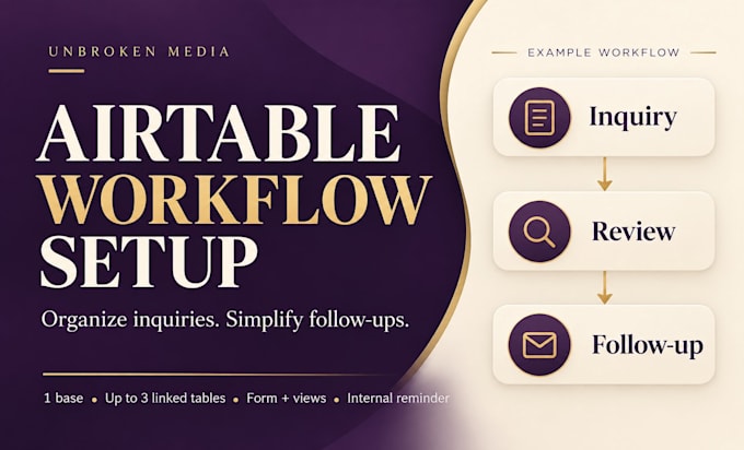 build a simple airtable workflow for your small business
