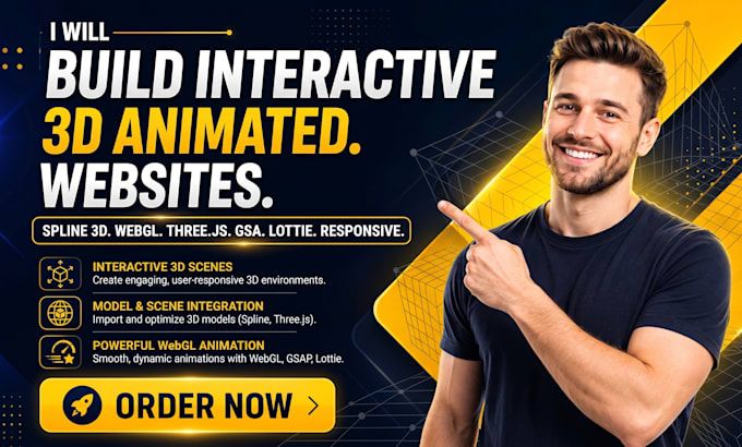 build interactive 3d animated website with spline 3d webgl and threejs features