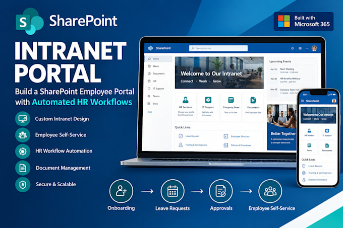 build a sharepoint employee portal with HR workflow automation
