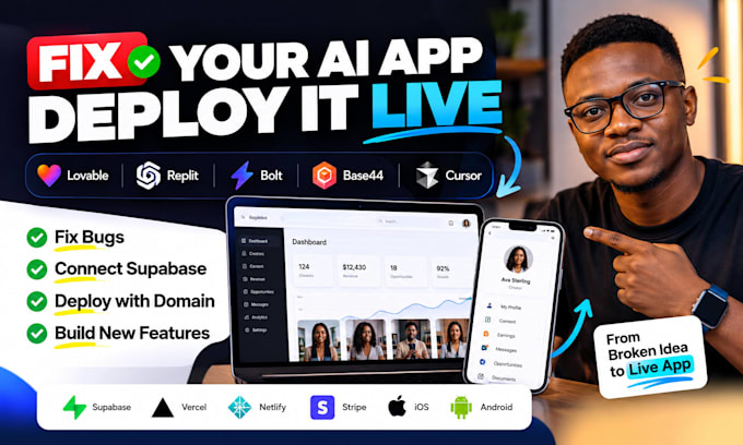 fix lovable replit bolt base44 app bugs deploy your website