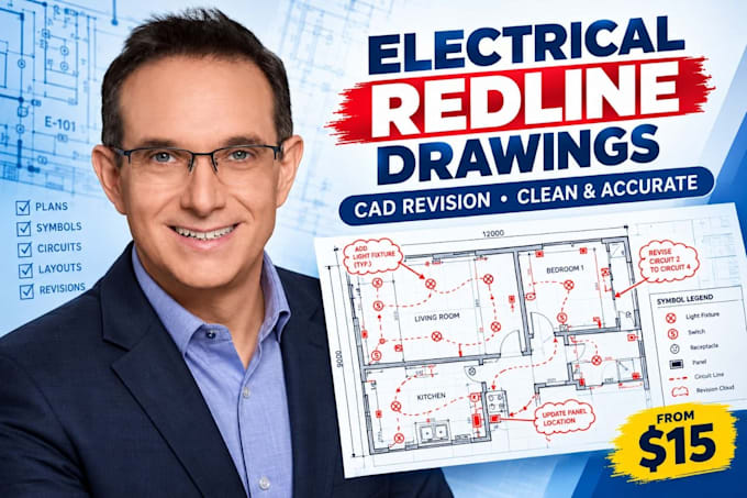 update electrical redline drawings and revise your cad plans