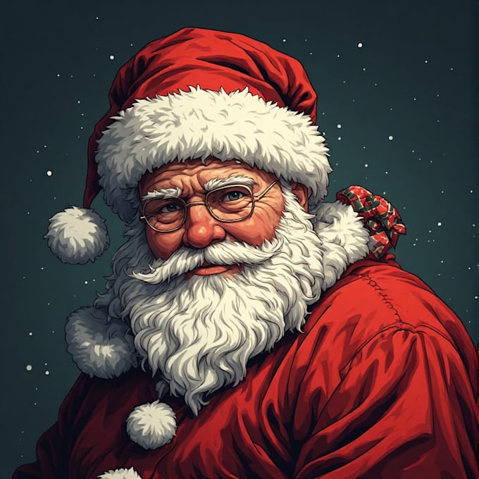 create a realistic santa claus portrait