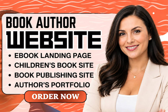design book author website, ebook website, author landing page, wix,