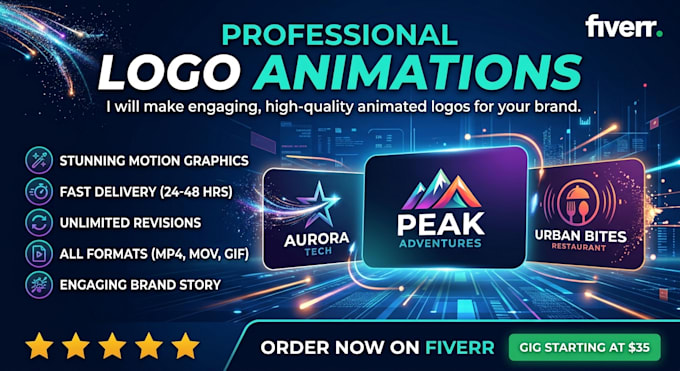 create a logo intro for your company or event