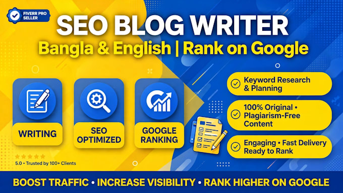 write seo optimized bangla english blog post
