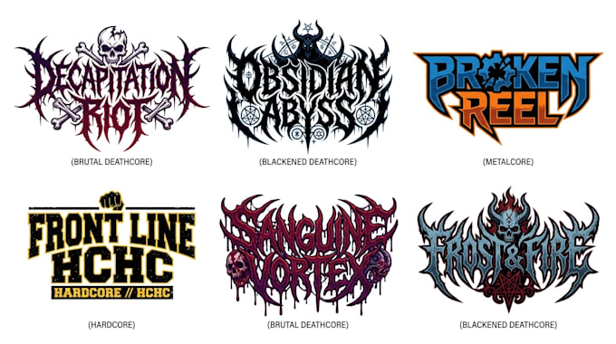 make brutal deathcore blackened deathcore metalcore  logo