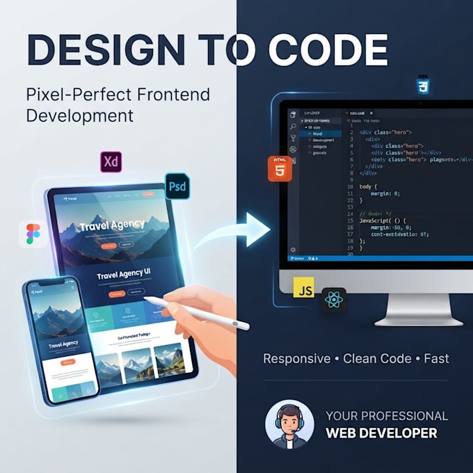 turn your design files into a fully functional website