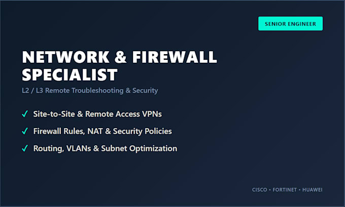 configure, troubleshoot, and secure your network, VPN, or firewall