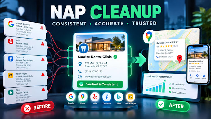 do gmb audit, gmb optimization and nap cleanup for local SEO