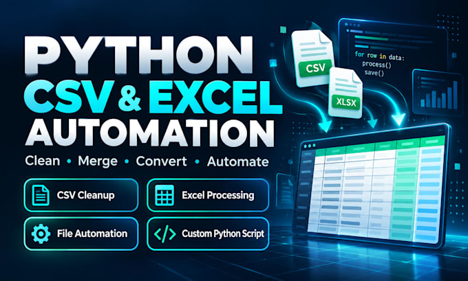 automate CSV and excel data processing with python