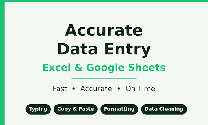 ido accurate data entry and excel spreadsheet work