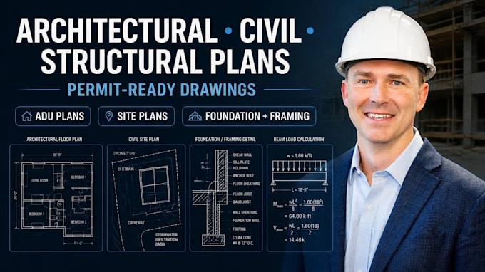 do architectural plans civil site plans structural engineering for california