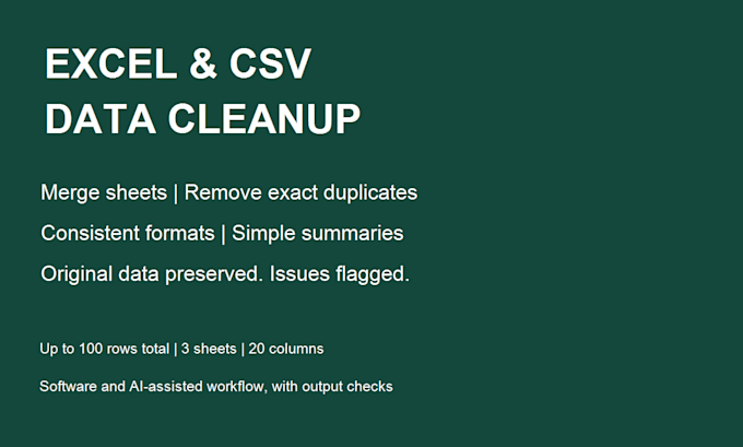 clean merge and organize your excel or CSV data