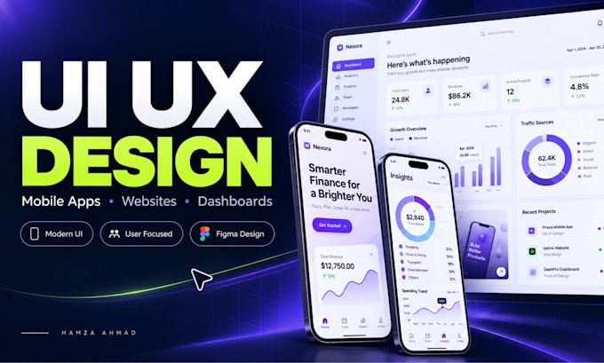 design modern UI UX for android IOS apps and macos apps