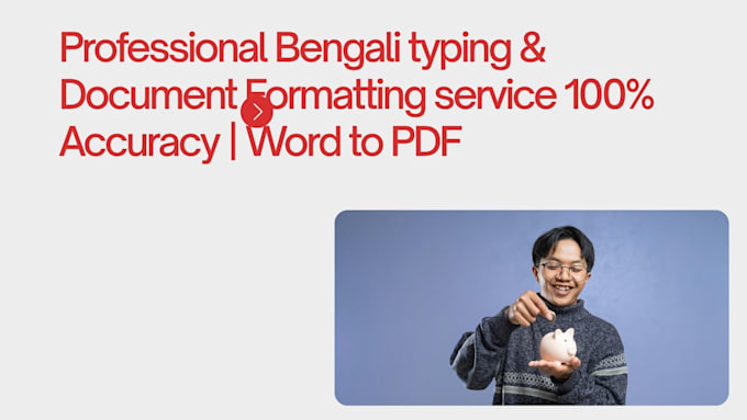 do professional bengali typing and document formatting