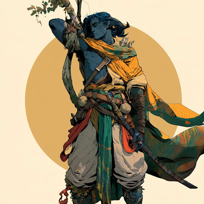 custom comic character dnd and illustration