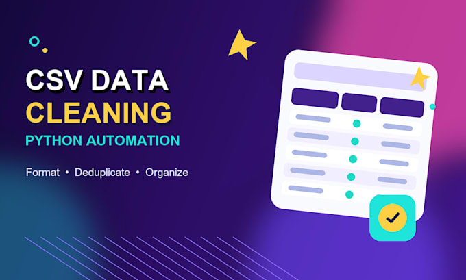 clean, format, and remove duplicates from CSV data