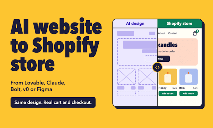 convert your lovable, claude or ai website to a custom shopify store