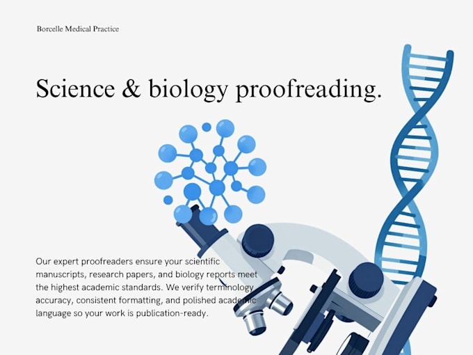 proofread and edit biology medical documents