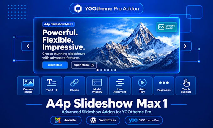 redesign joomla website with yootheme,update joomla,bug fix and remove malware