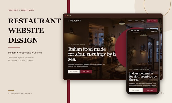 build a responsive website for your restaurant or cafe