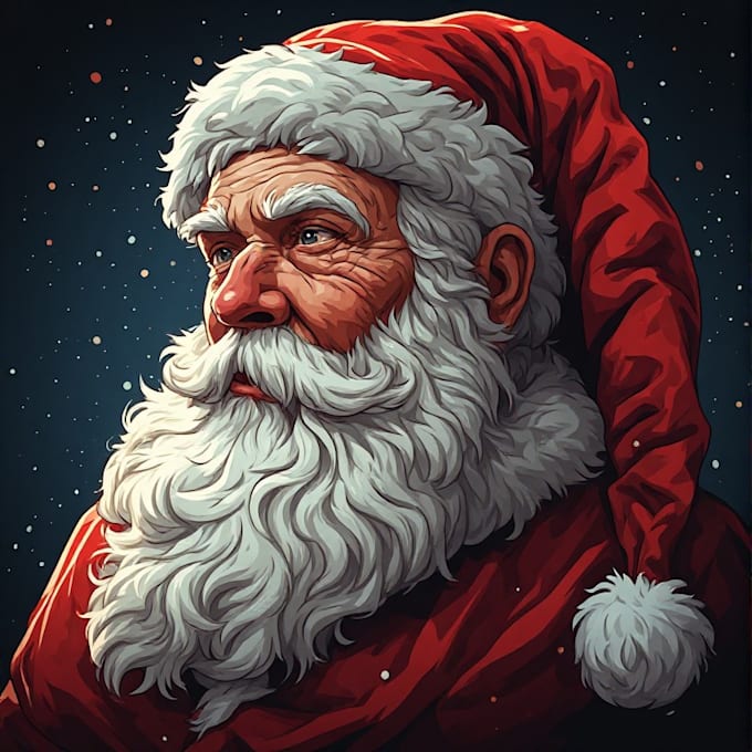create a custom santa claus portrait