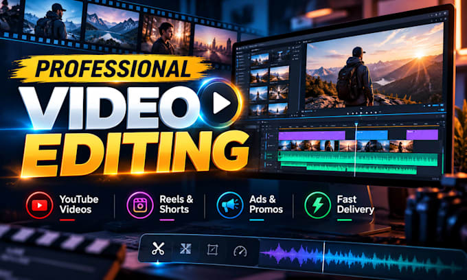 be your video editor for youtube, reels and tiktok insta