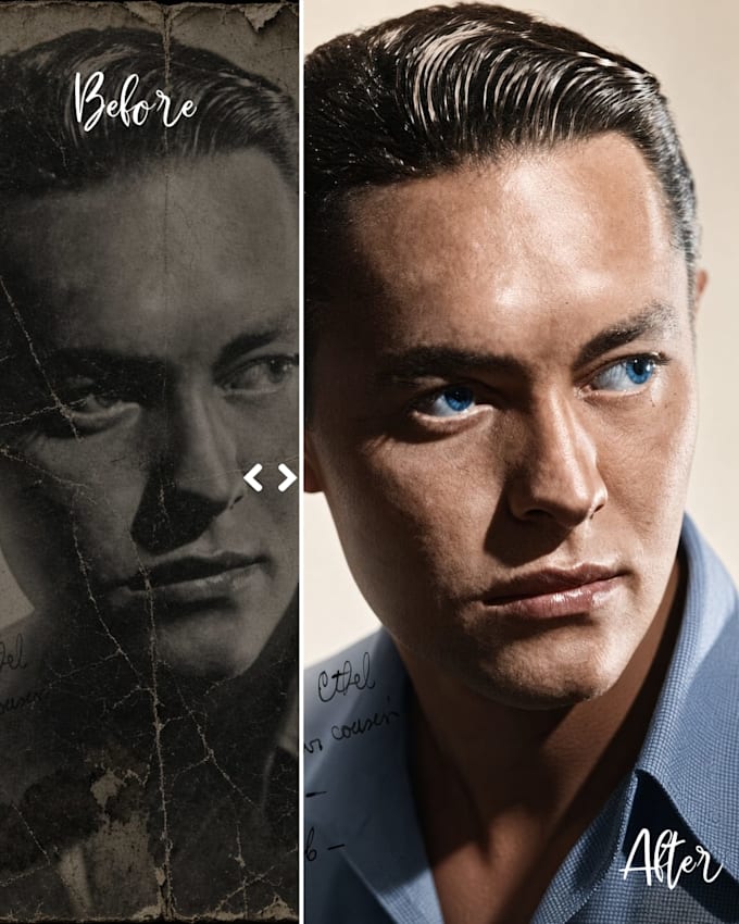 restore old photos, remove scratches and colorize without changing the face