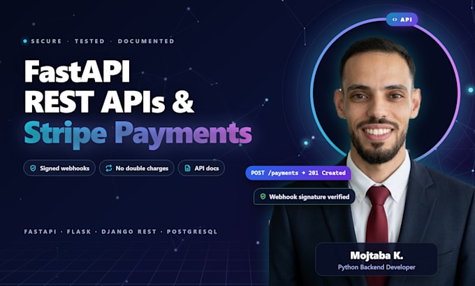 build fastapi rest apis and stripe payment integration