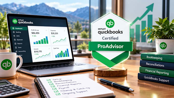 do quickbooks online bookkeeping, cleanup, reconciliation, and catch up