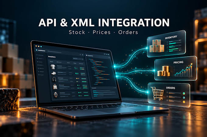 integrate apis and XML feeds for stock prices and orders
