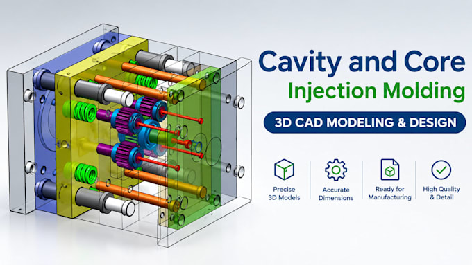 do plastic mold design, injection mold, dfm, moldflow, 3d cad solidworks
