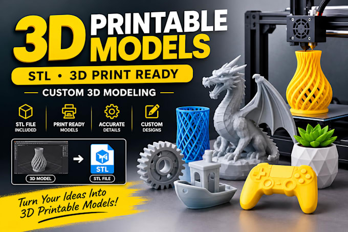 3d printable models and stl files for 3d printing