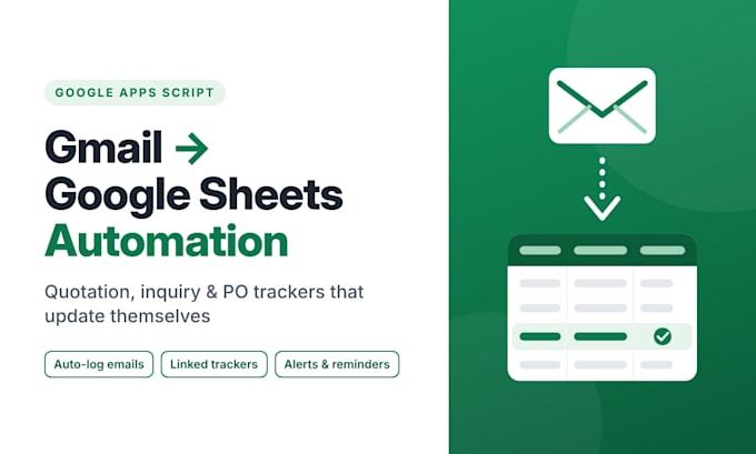 automate gmail to google sheets for quotations, inquiries and orders