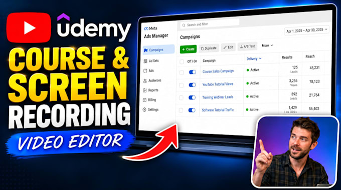 edit trainer, course and screen recording videos