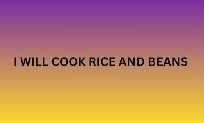 cook rice and beans