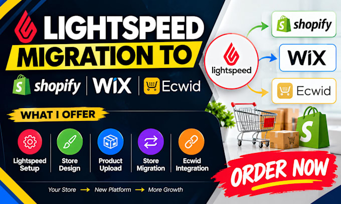 build lightspeed ecommerce store setup design wix ecwid migration square online